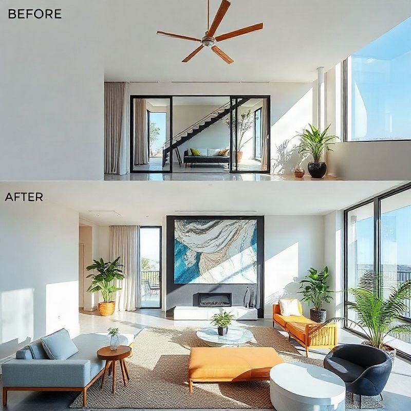 Montagem de portfólio de apartamentos reformados em Belo Horizonte